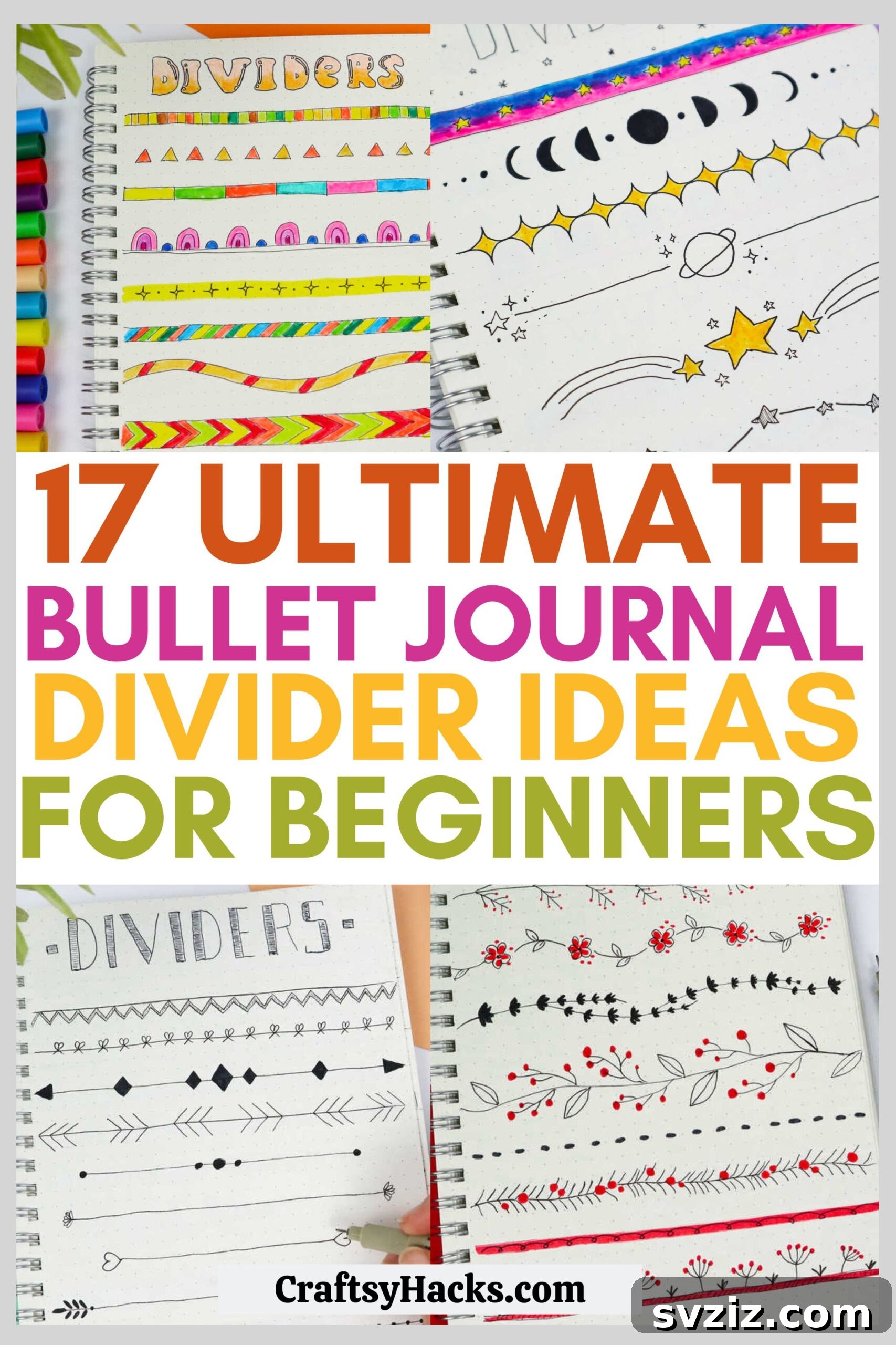 bullet journal dividers