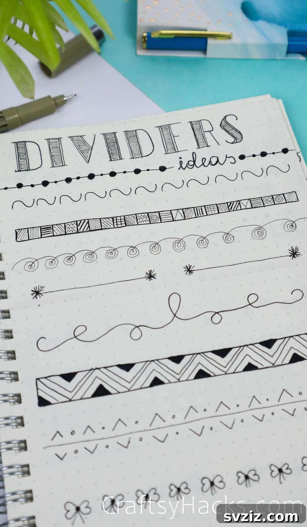 bullet journal dividers