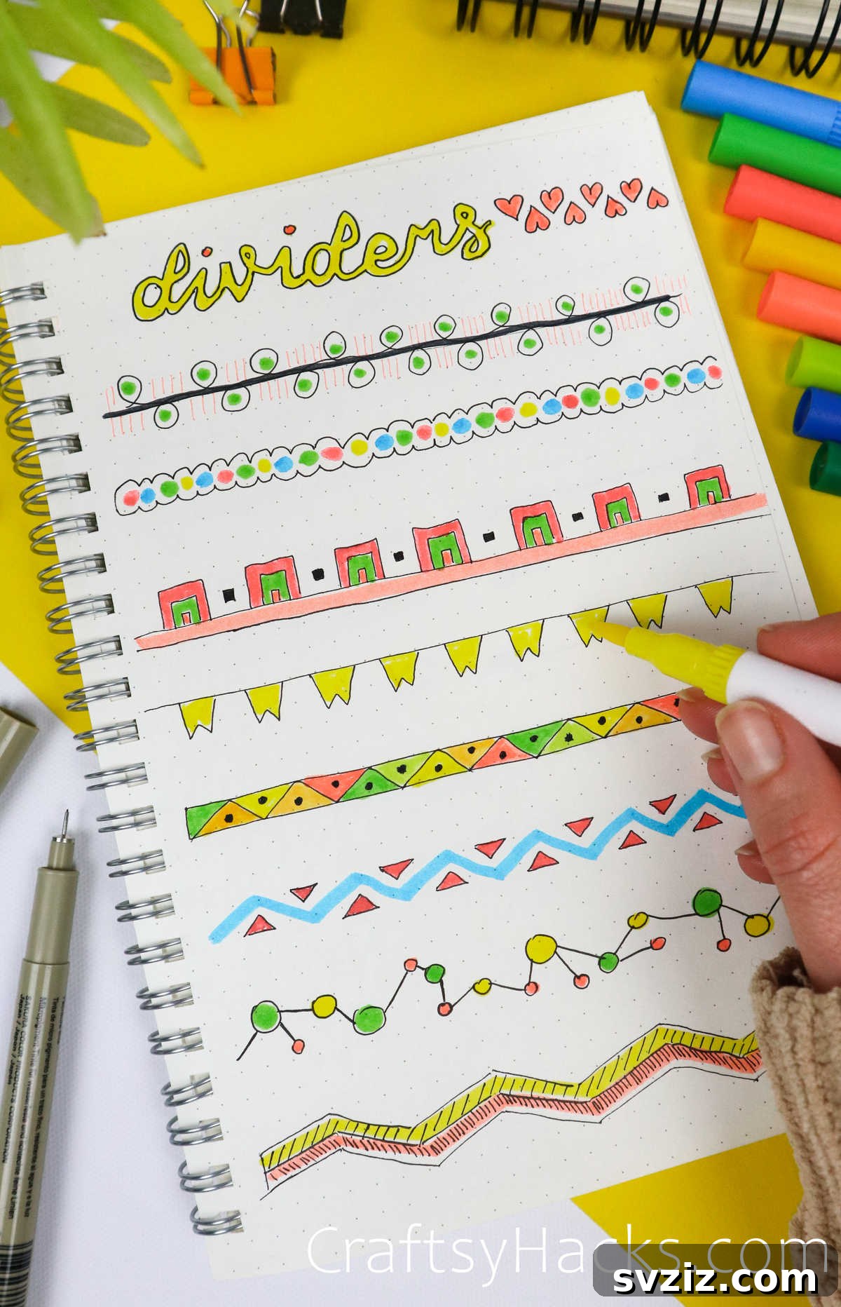 bullet journal dividers