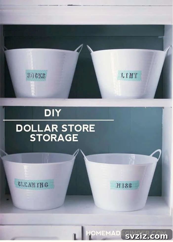 21 Brilliant Budget Organizing Hacks 20 dollar tree storage bins transformed with DIY customization