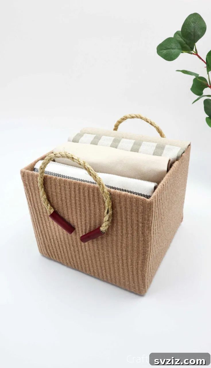 21 Brilliant Budget Organizing Hacks 3 sweater storage box made from an old sweater and a cardboard box