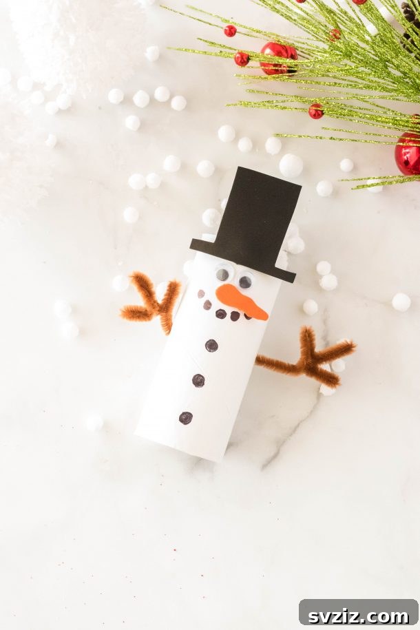21 Ingenious Ways to Repurpose Toilet Paper Tubes 16 snowman craft