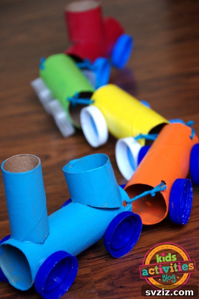 21 Ingenious Ways to Repurpose Toilet Paper Tubes 19 train craft