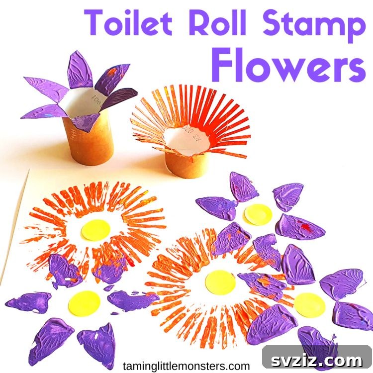 21 Ingenious Ways to Repurpose Toilet Paper Tubes 4 flower stampers