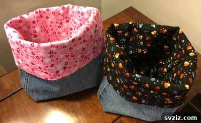 Woven Wonders: 21 Creative Basket Organization Ideas 12 DIY Recycled Jean Bag