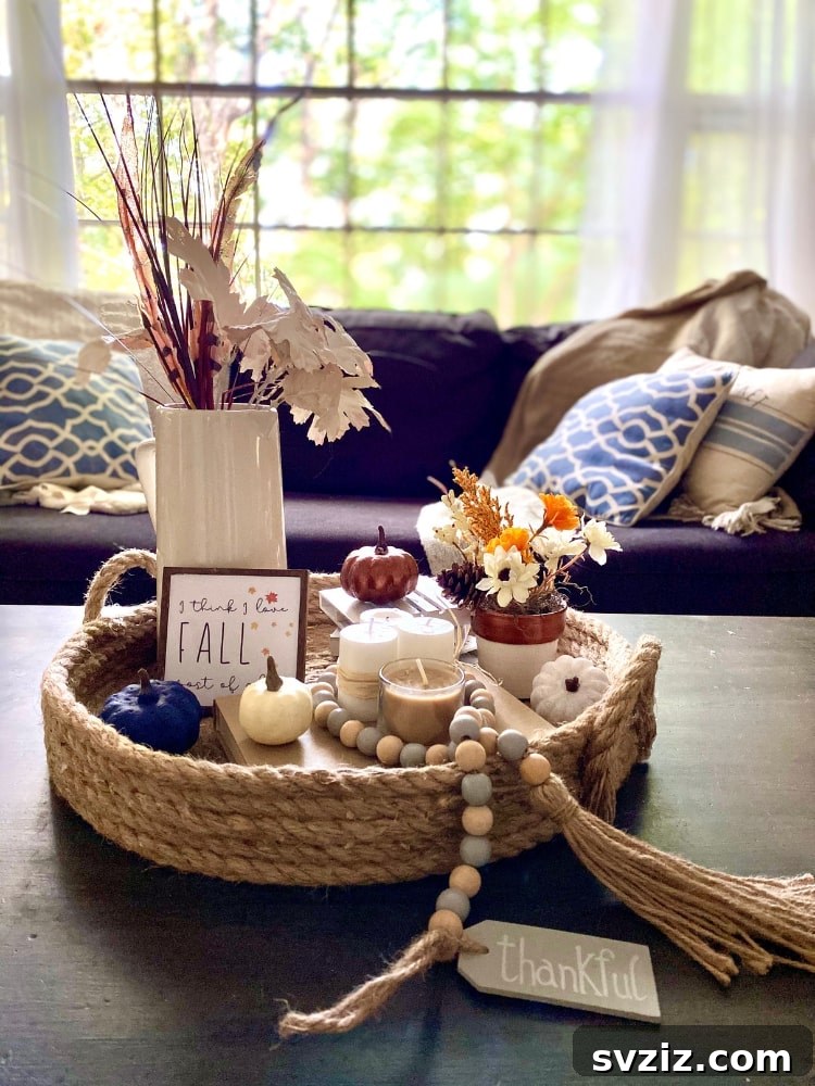 Woven Wonders: 21 Creative Basket Organization Ideas 14 Coffee Table Tray-Basket