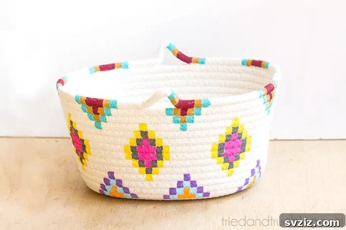 Woven Wonders: 21 Creative Basket Organization Ideas 23 Kilim-Inspired Painted Baskets