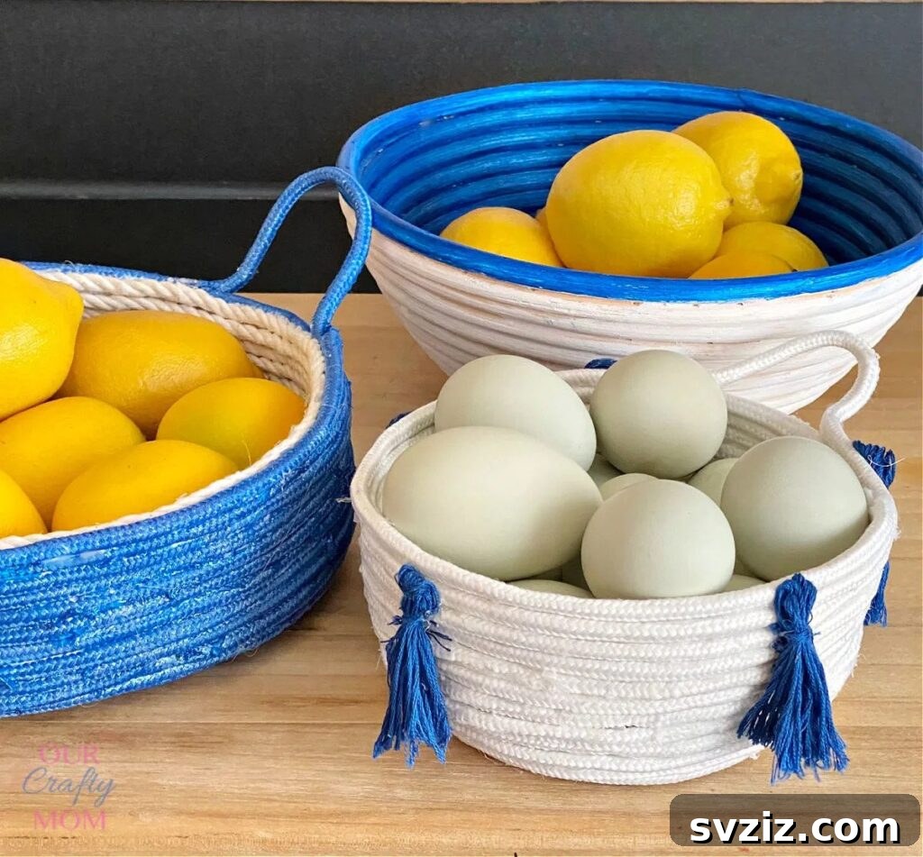 Woven Wonders: 21 Creative Basket Organization Ideas 5 DIY No Sew Rope Bowl