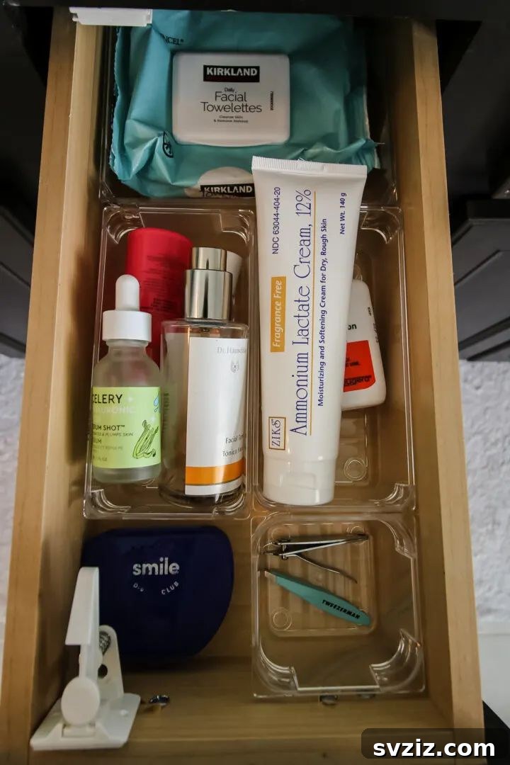 bathroom drawer storage