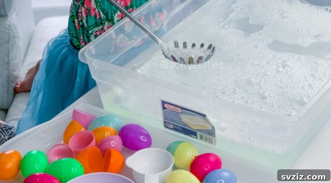 easter sensory bin