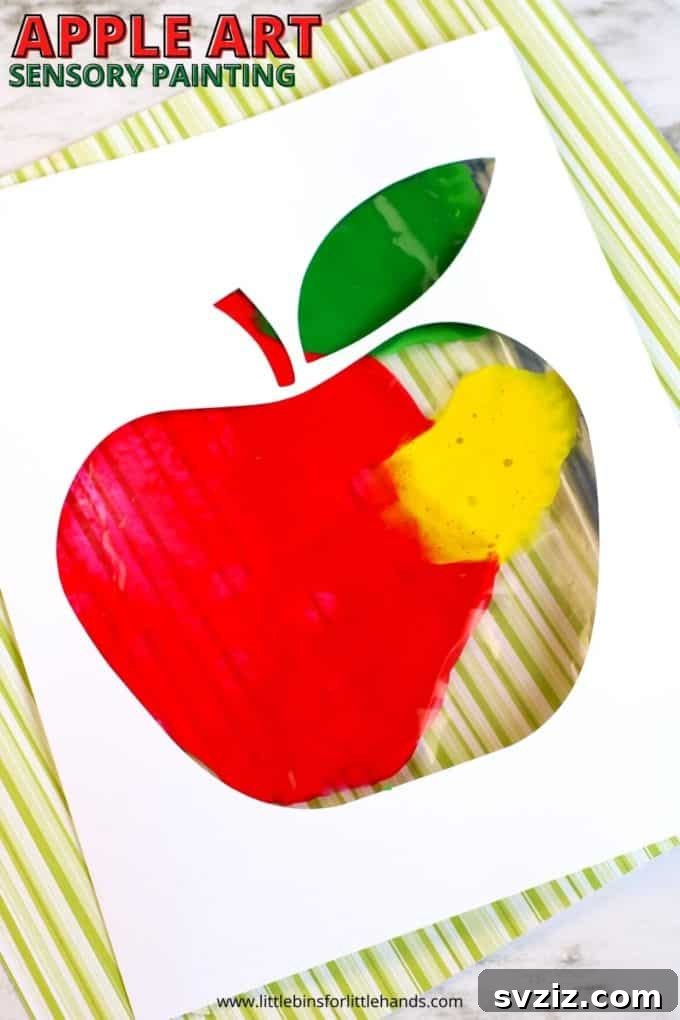 apple painting in a bag