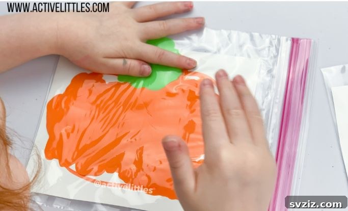 halloween squishy sensory bag