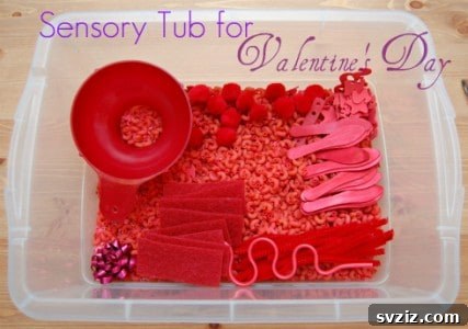 valentines day sensory tub