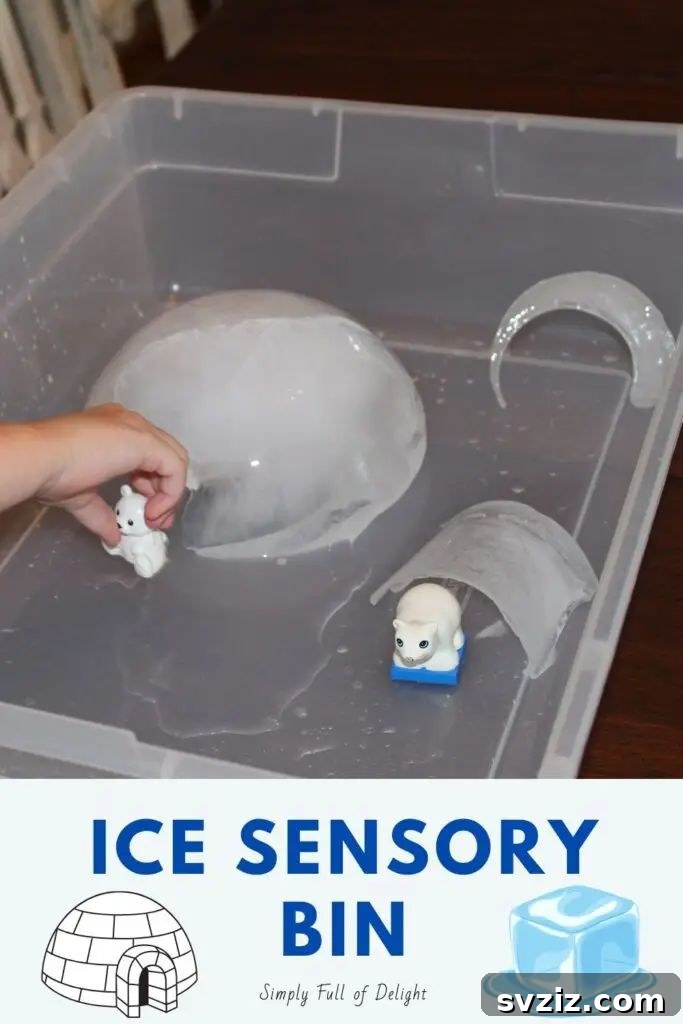 arctic ice sensory play