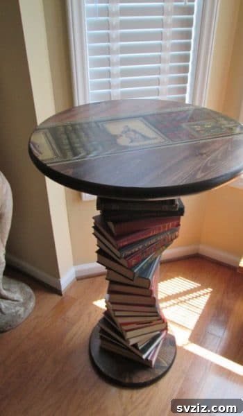 15 Brilliant DIY Furniture Flips 17 book themed coffee table