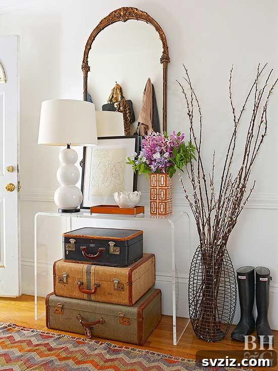 15 Brilliant DIY Furniture Flips 5 Old Suitcases repurposed as a nightstand