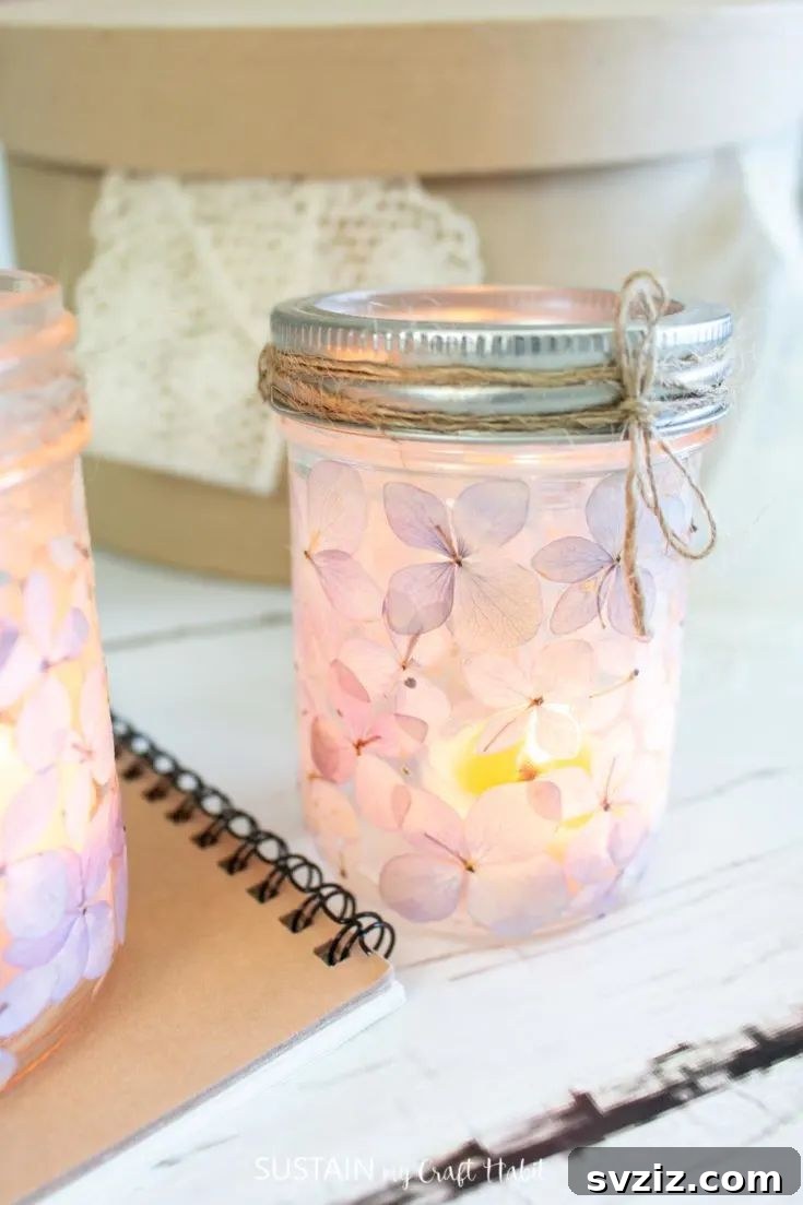 41 Unforgettable Experiences for Teens 43 Pressed flower mason jar luminaries craft