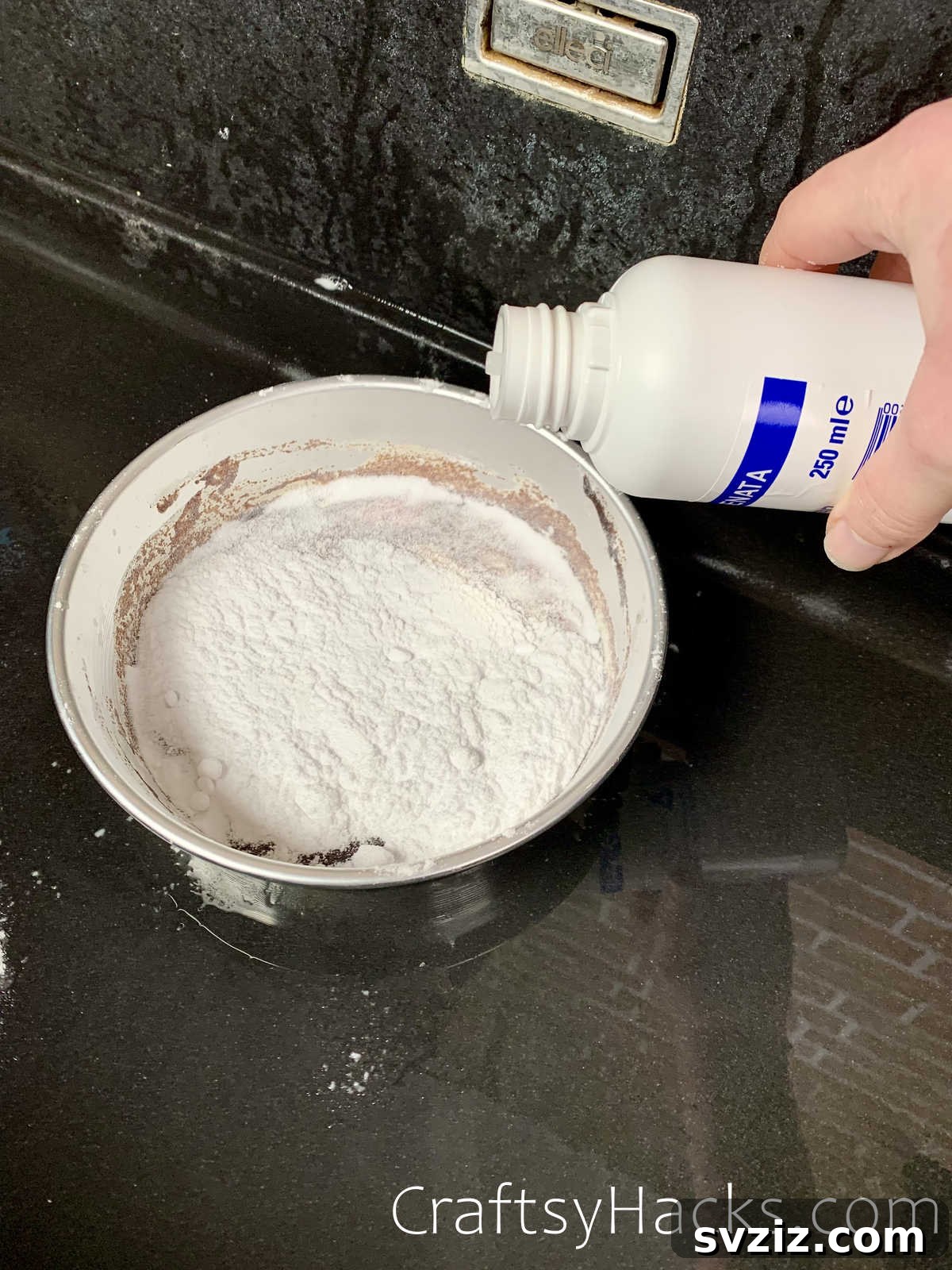 15 Genius Stain Removal Hacks You Need to Know 14 Cleaning Baked-on Food Residue from Aluminum Bakeware with Baking Soda and Hydrogen Peroxide