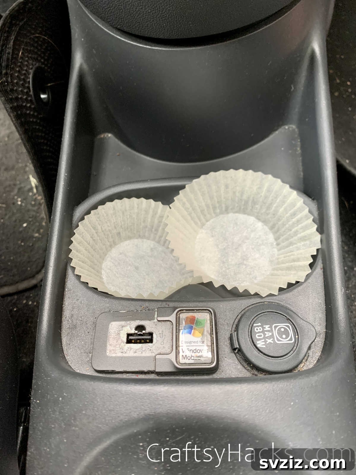 13 Clever Car Detailing Secrets 10 Use Muffin Cups as Car Cup Holder Liners