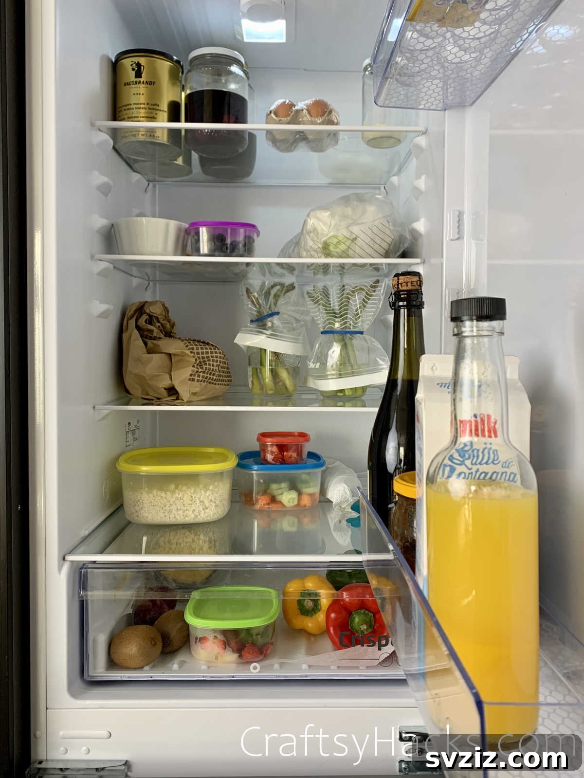 storing fruits and vegetables in fridge