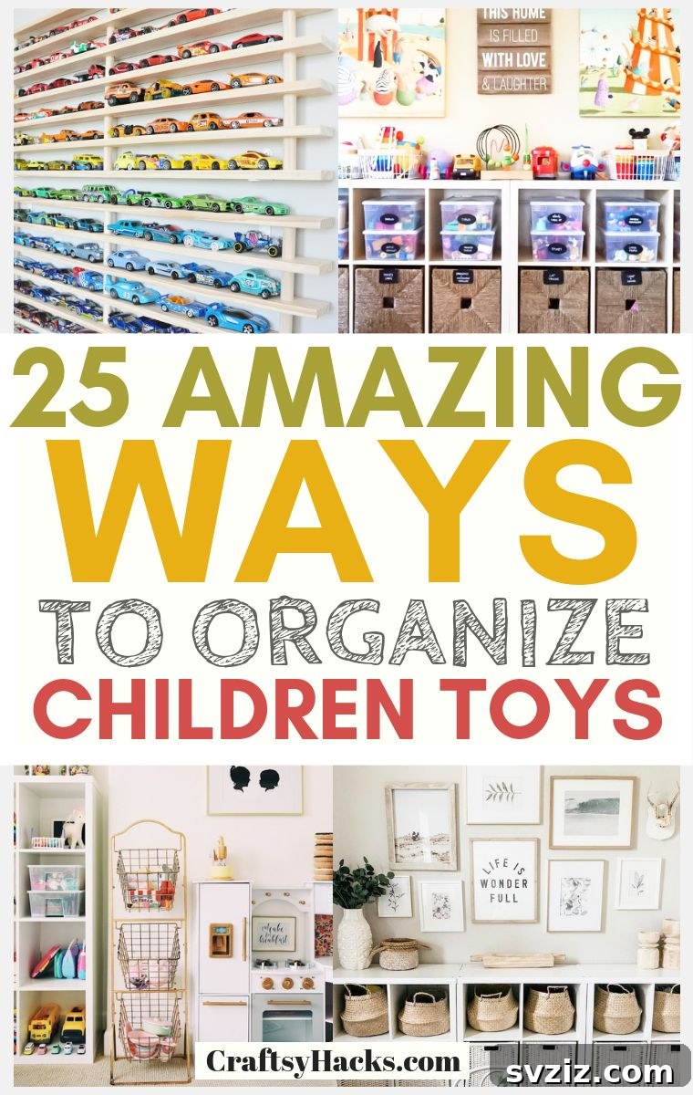 kids room organization tips - organized toys in colorful bins