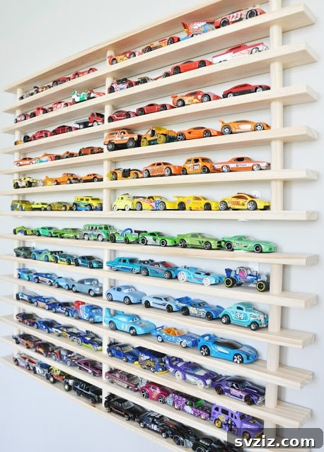 DIY Wall Display for Toy Cars