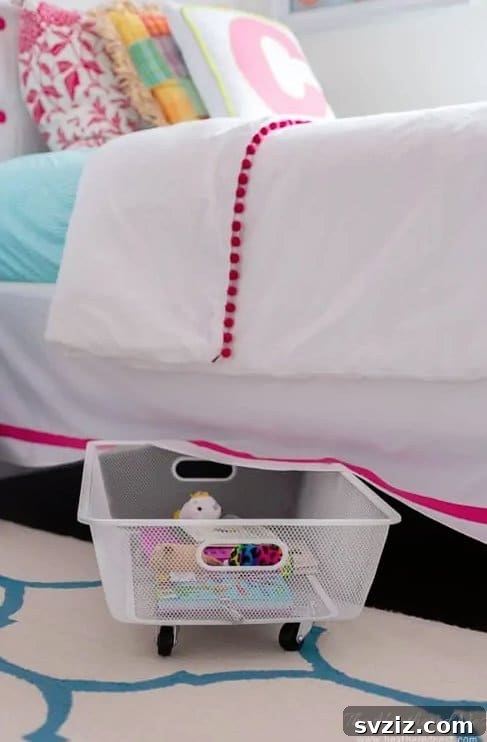 Hidden Under-the-Bed Storage Compartments