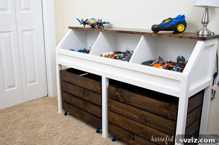 Rustic Toy Storage Unit