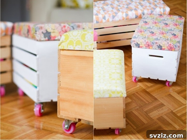 DIY Wooden Toy Box with Casters