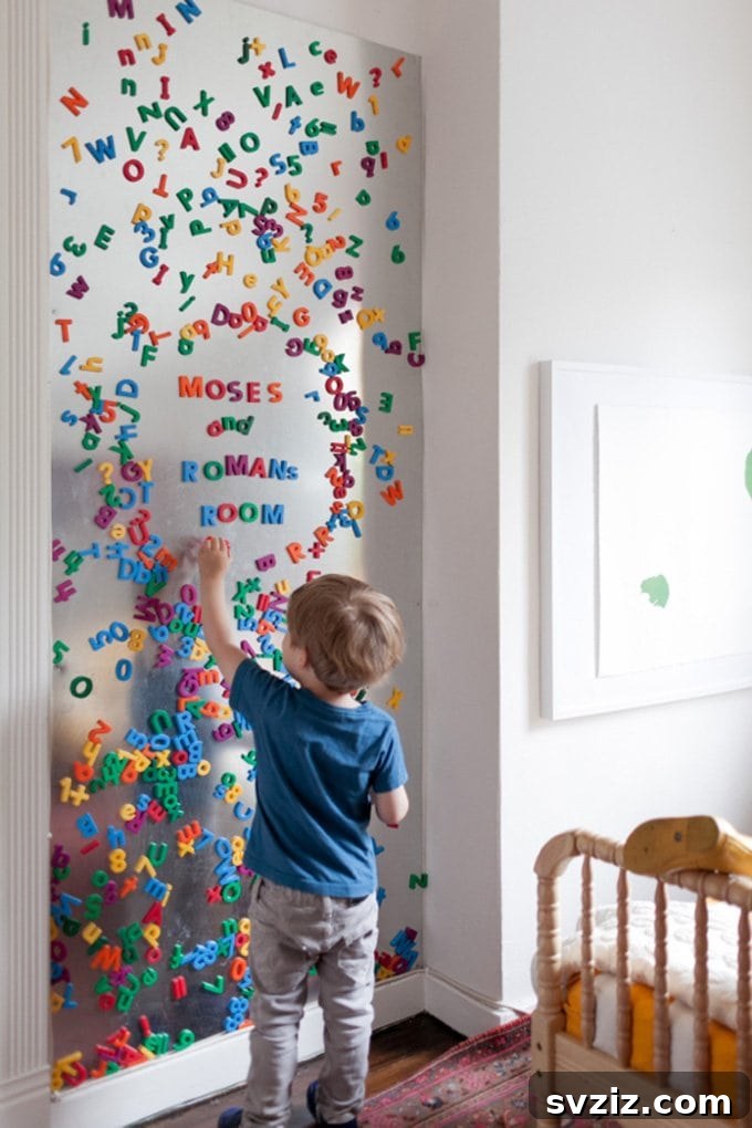 Magnetic Wall for Kids Play