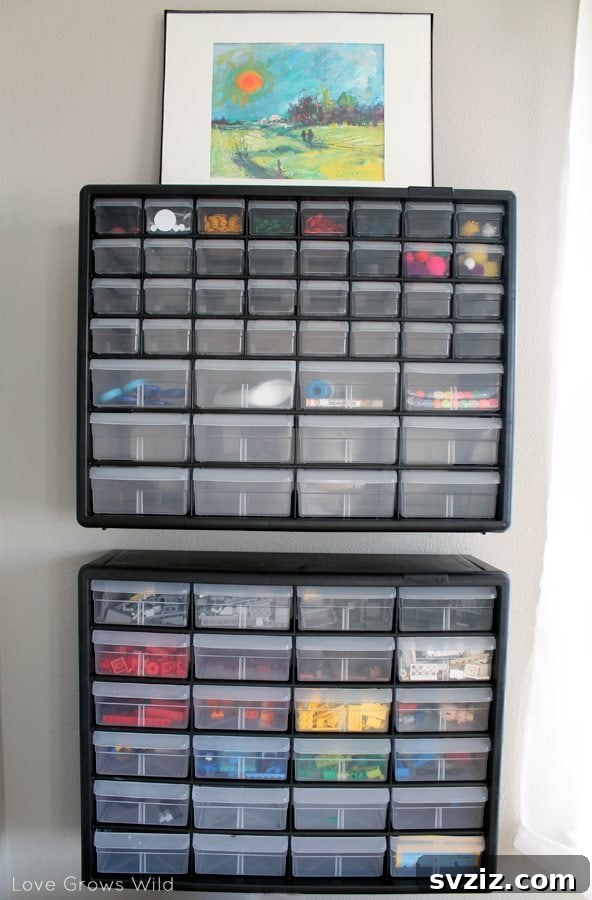 Plastic Drawer Unit for Small Toys