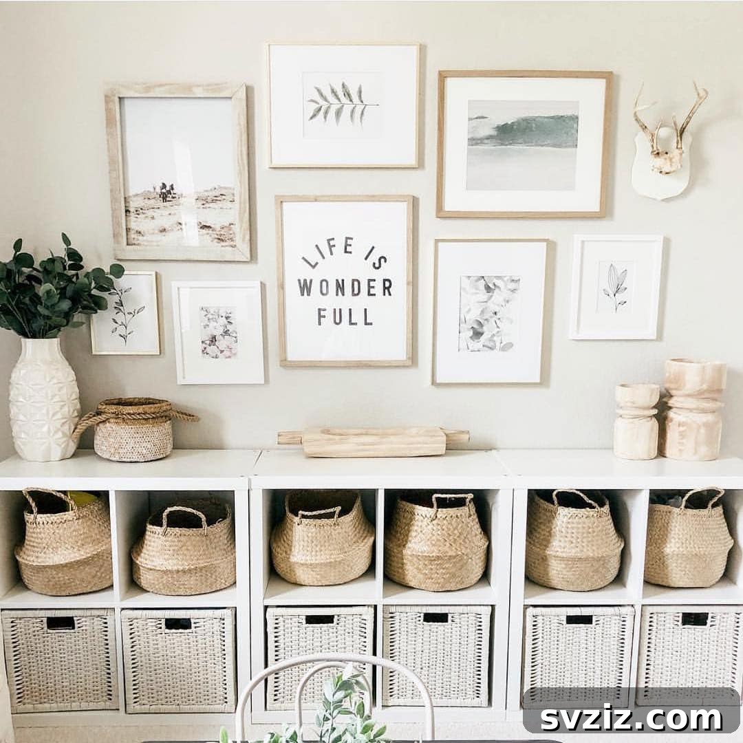 Vintage-inspired Storage Unit with Wicker Baskets