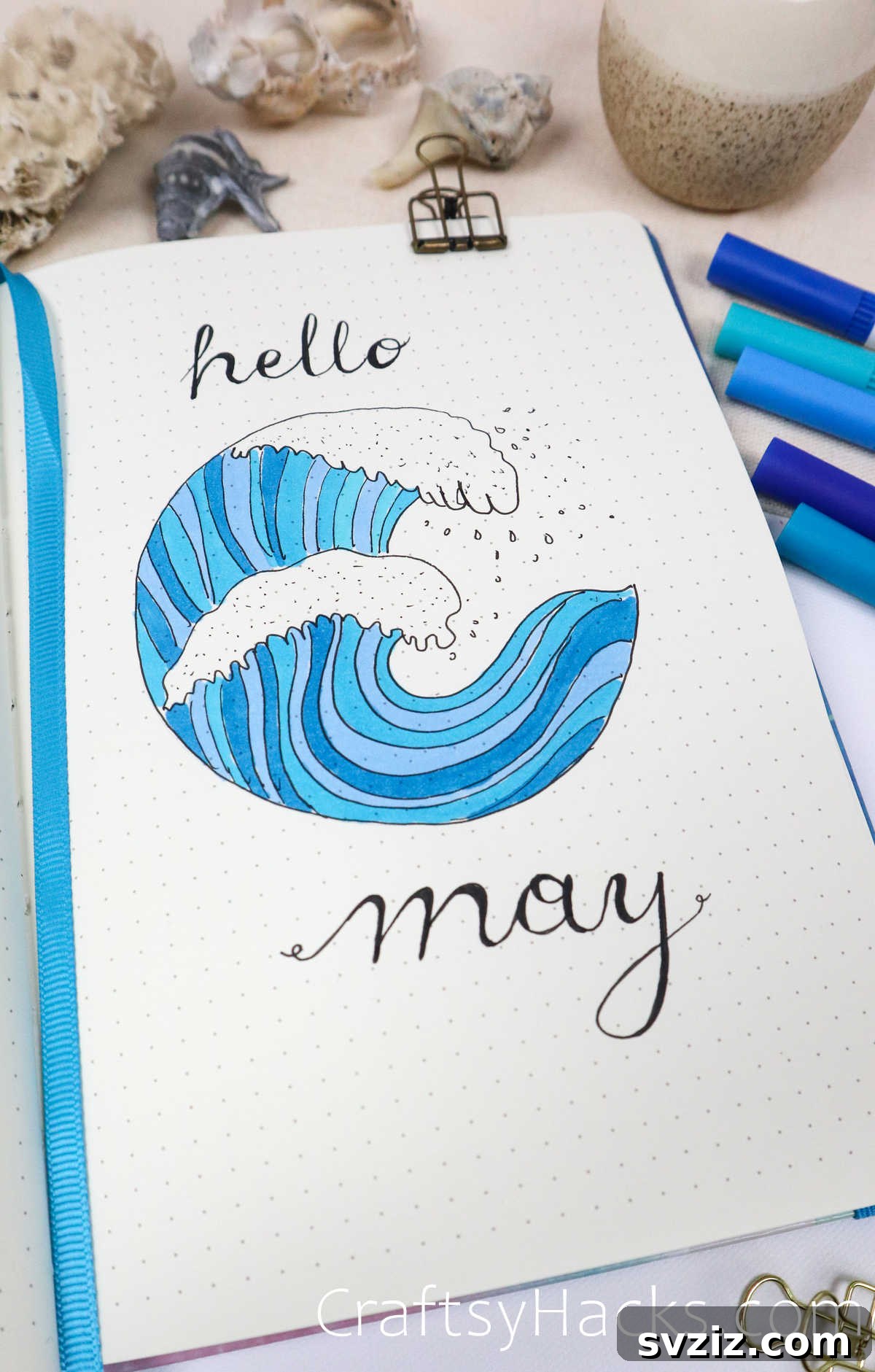 Make Waves: 25 Ocean Doodles for Your Bullet Journal 3 Simple Riptide Waves doodle drawing tutorial