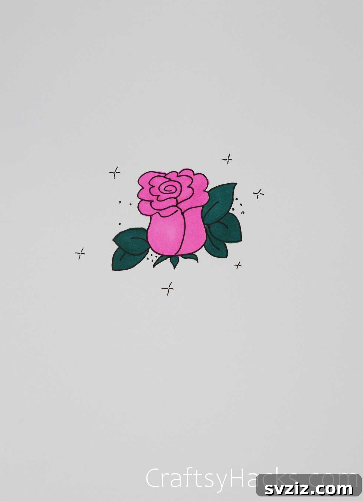 Effortless Roses: 17 Drawing Prompts 10 sparkling rose drawing