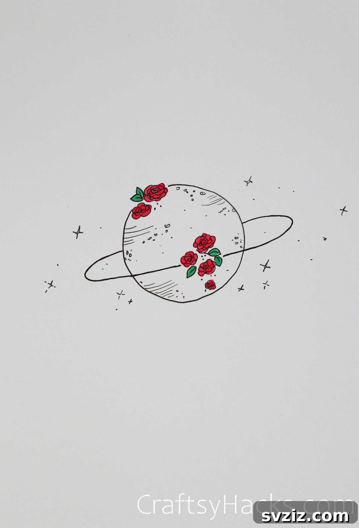 Effortless Roses: 17 Drawing Prompts 16 planetary rose drawing