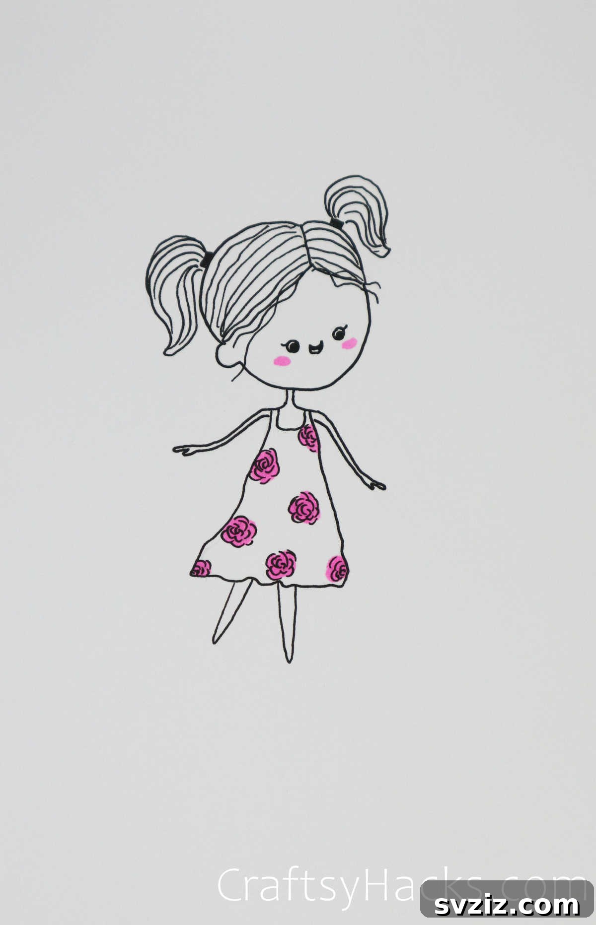 Effortless Roses: 17 Drawing Prompts 18 ballerina with rose dress drawing