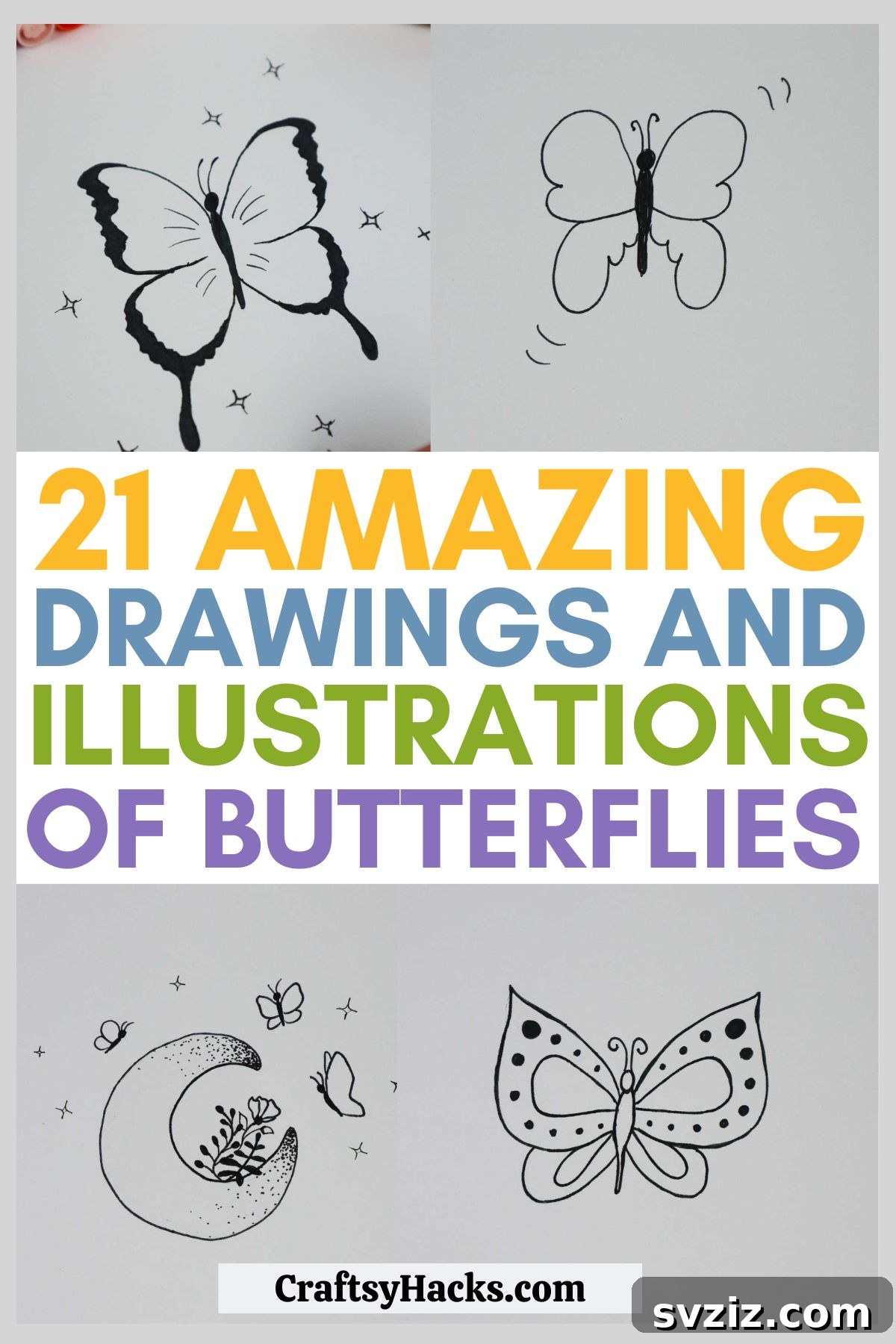 butterfly drawing ideas