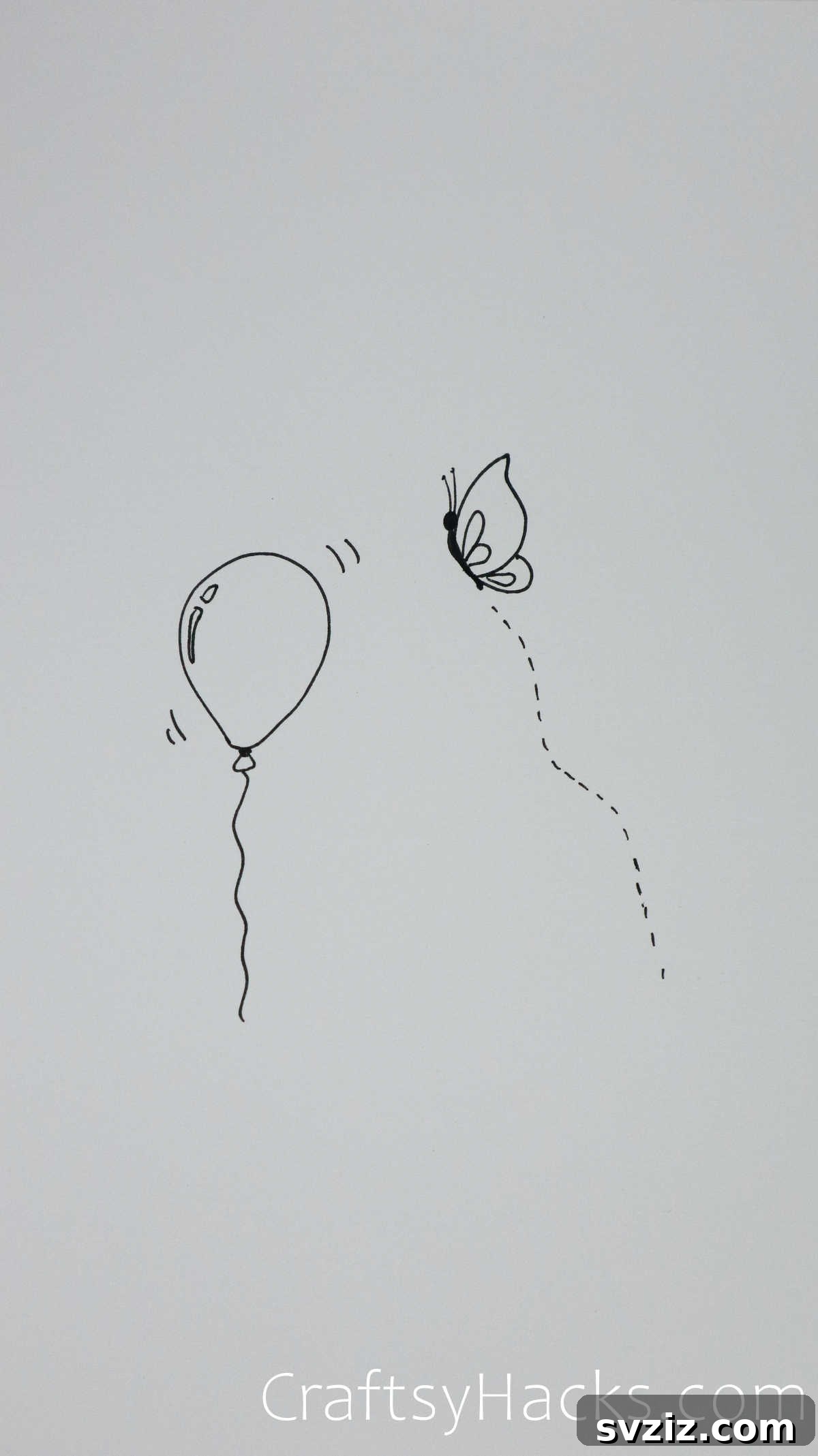 balloon and butterfly