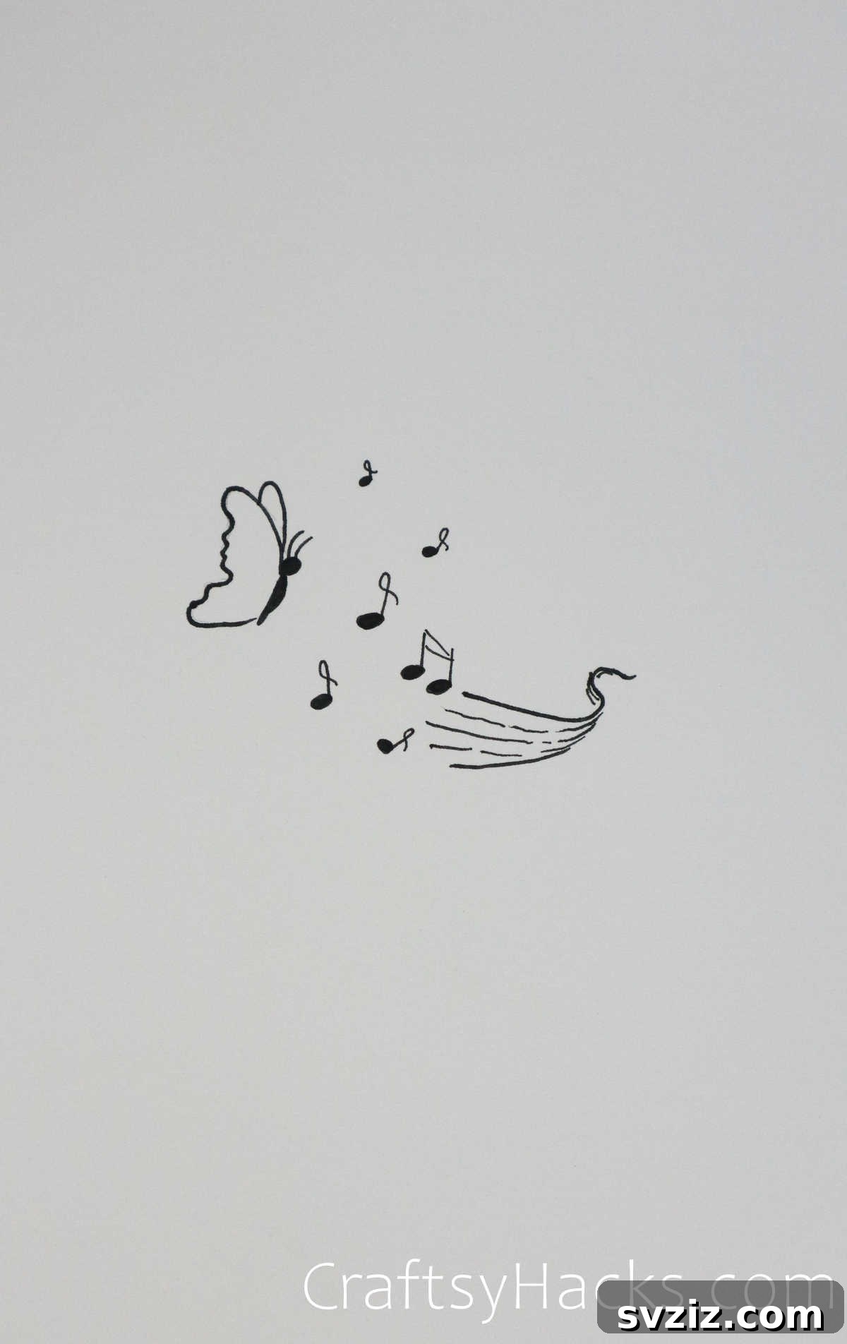 butterfly music drawing