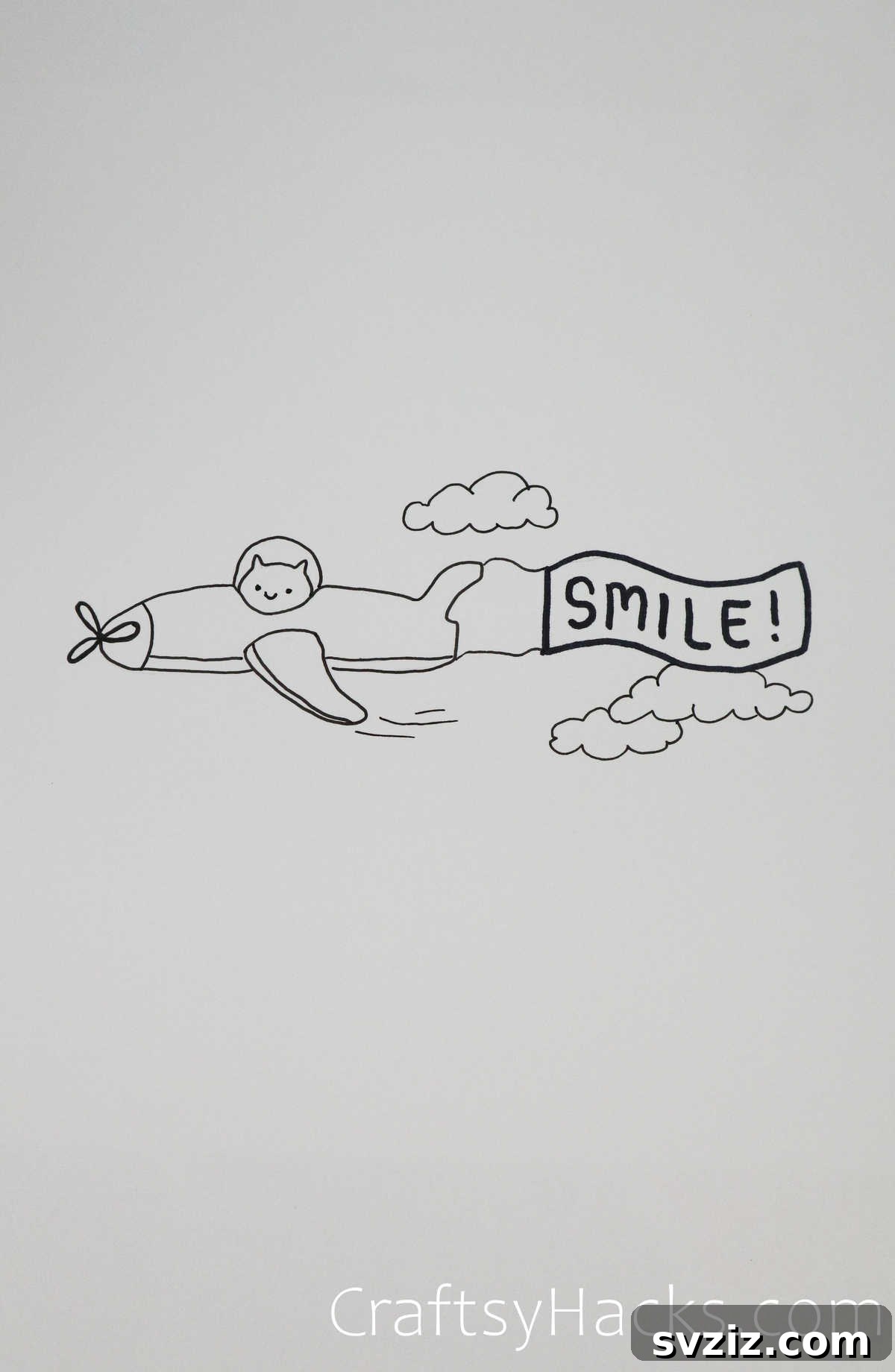 51 Adorable Drawing Prompts 11 plane illustration