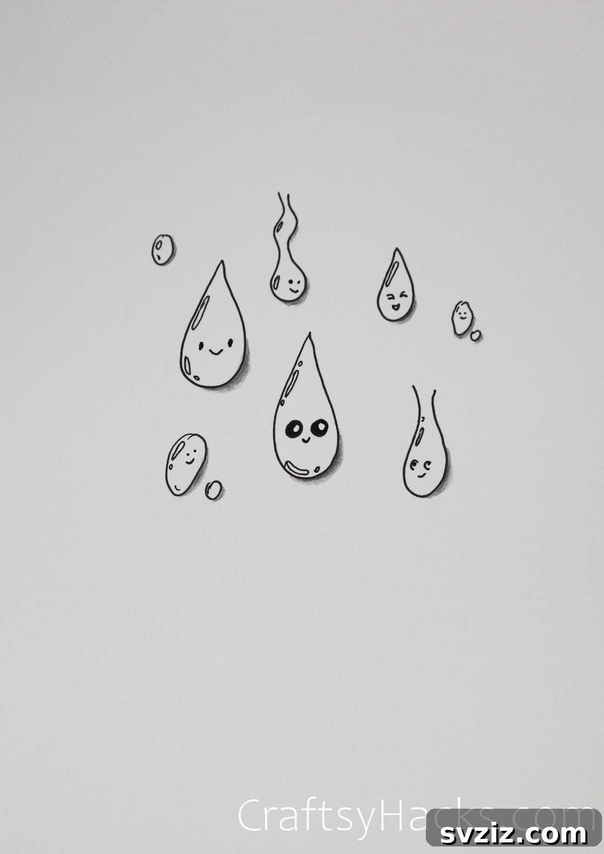 51 Adorable Drawing Prompts 15 raindrops