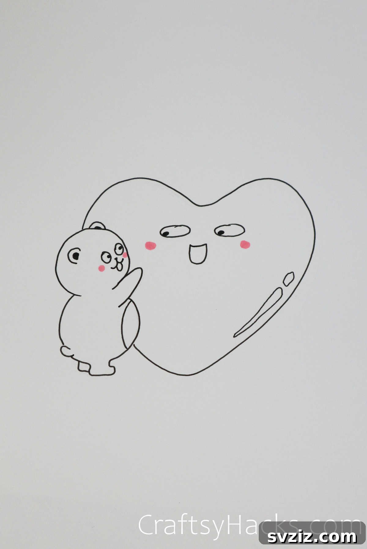 51 Adorable Drawing Prompts 19 bear in love