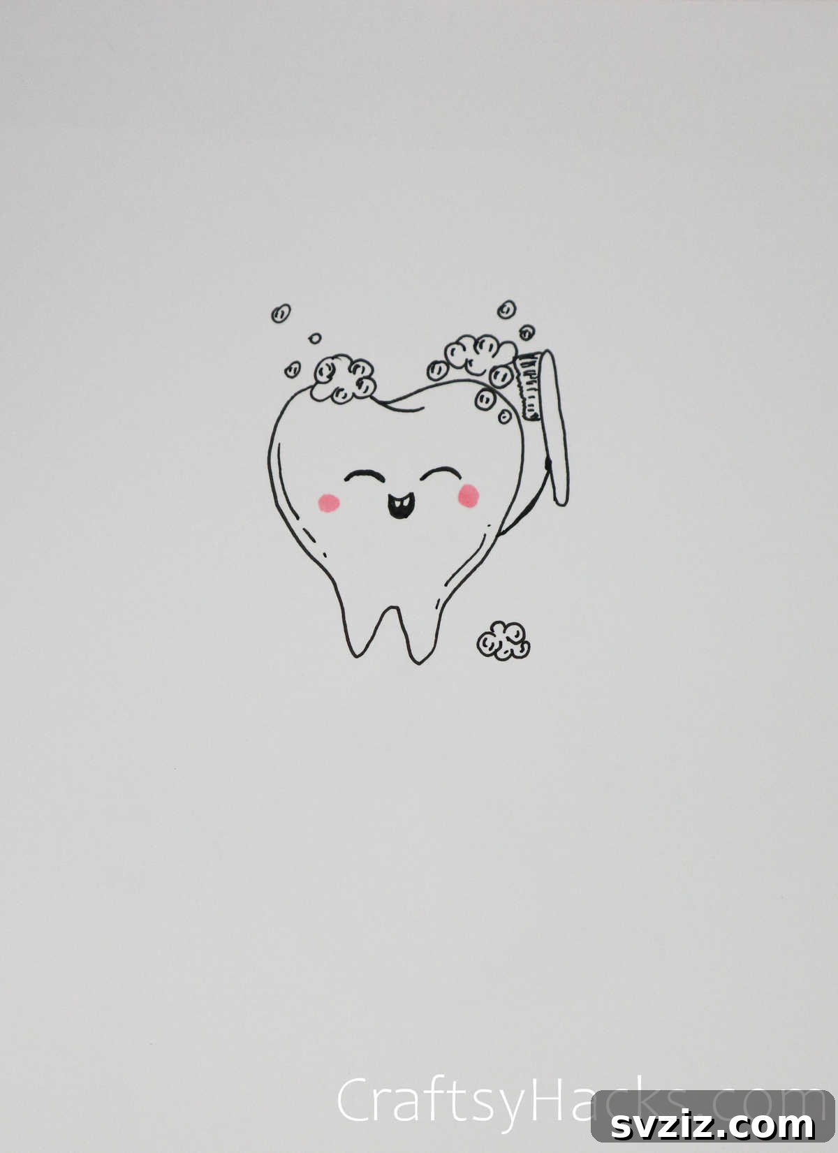 51 Adorable Drawing Prompts 22 tooth illustration