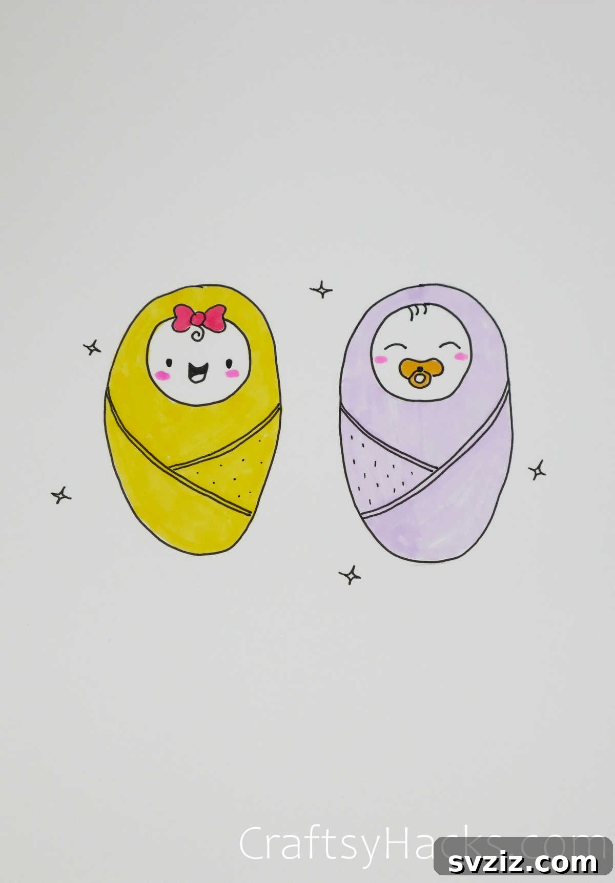 51 Adorable Drawing Prompts 27 new born best friends