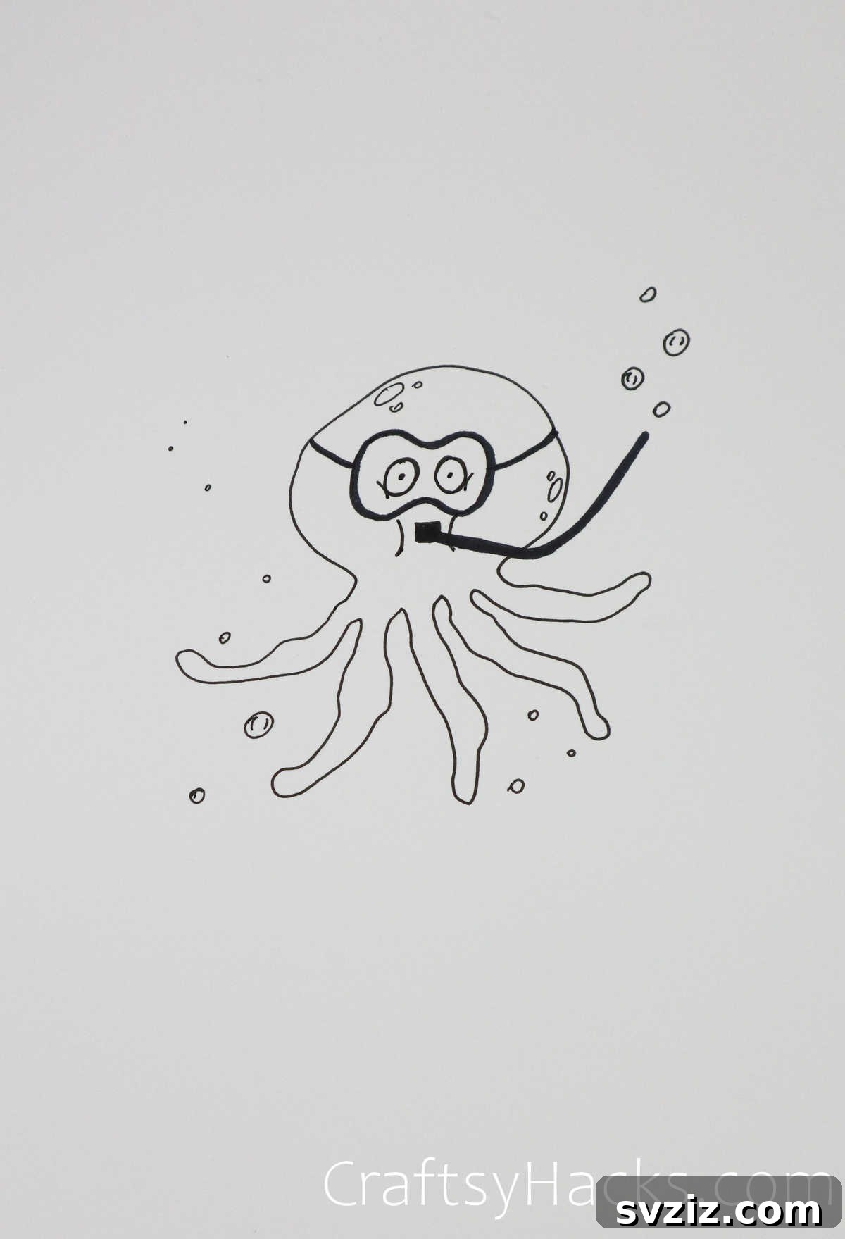 51 Adorable Drawing Prompts 28 diving octopus