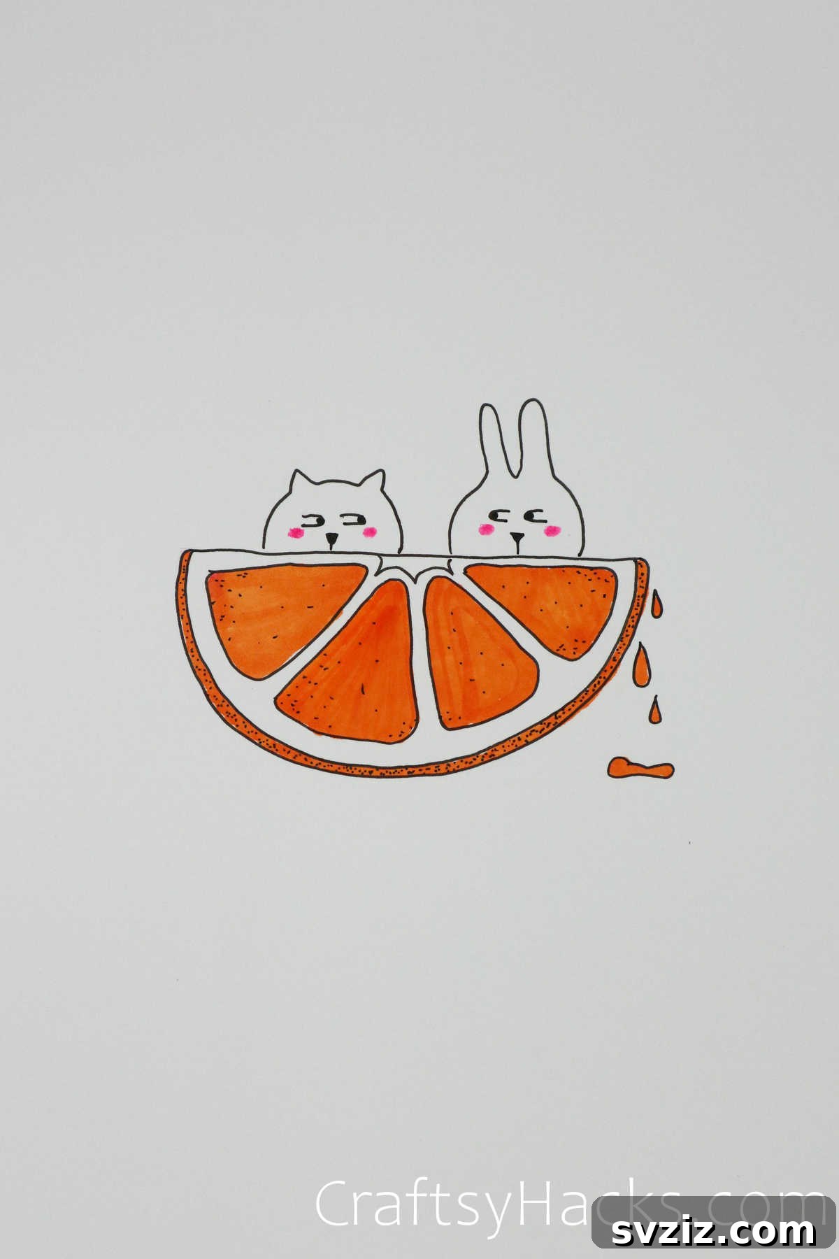 51 Adorable Drawing Prompts 33 orange and bunnies