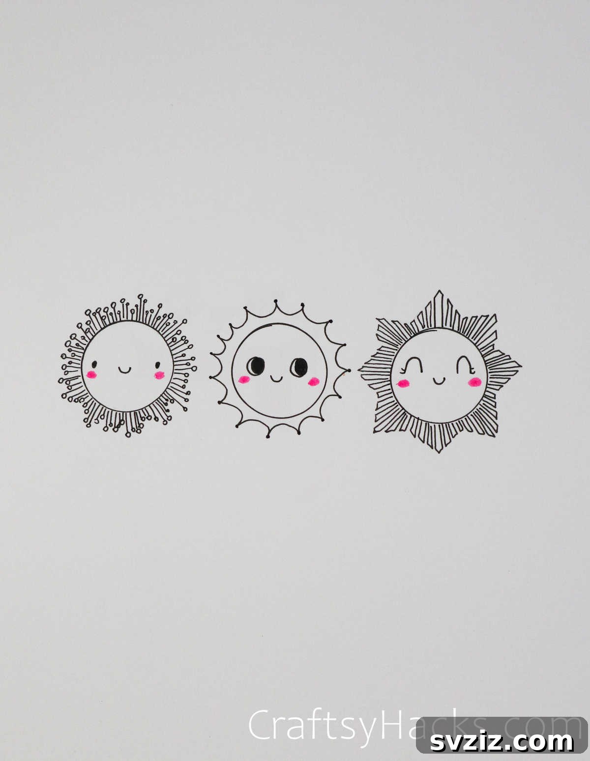 51 Adorable Drawing Prompts 35 sun illustrations