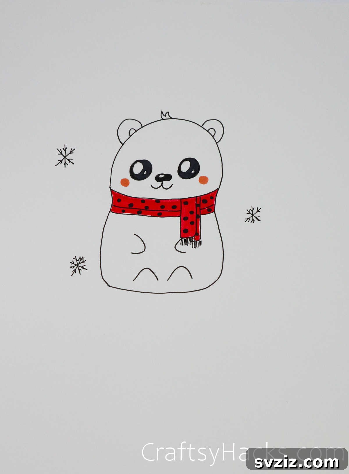 51 Adorable Drawing Prompts 40 festive polar bear