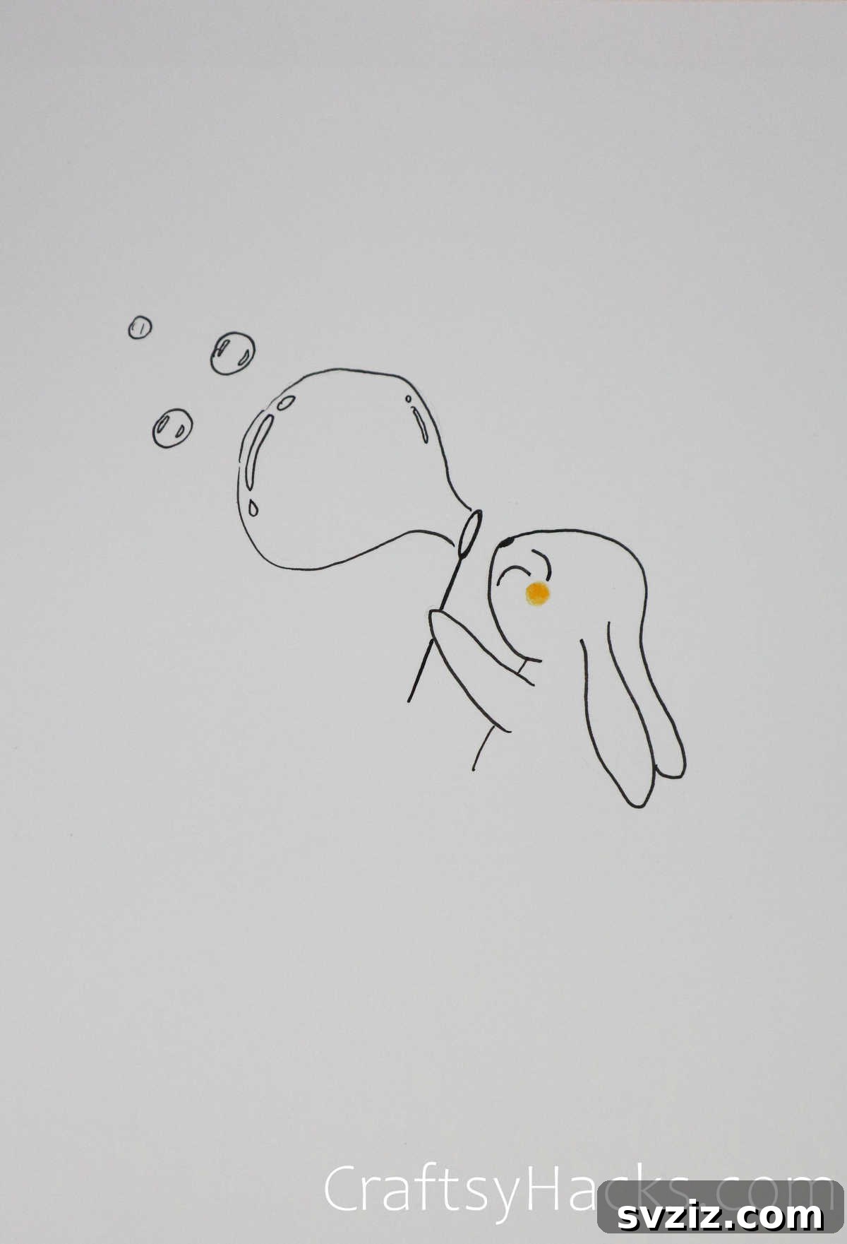 51 Adorable Drawing Prompts 5 bunny blowing bubbles