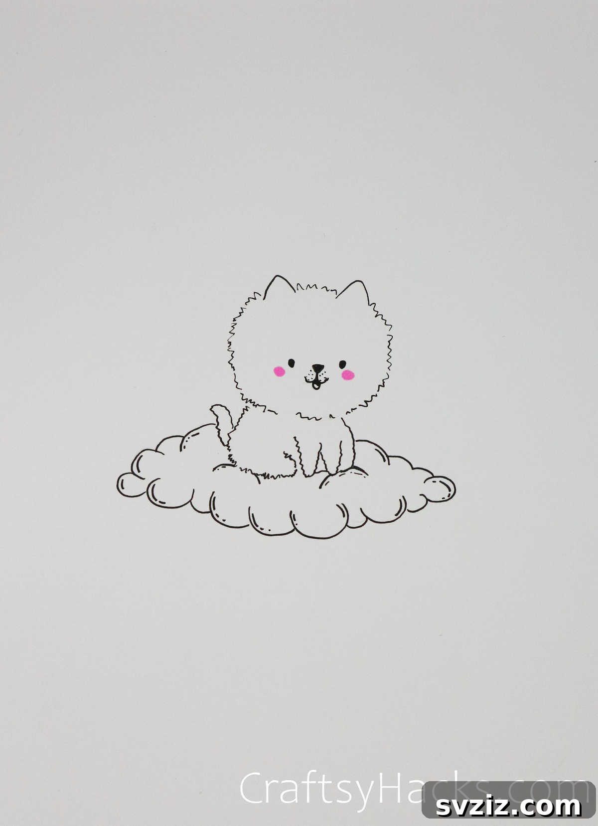 51 Adorable Drawing Prompts 44 on cloud dog